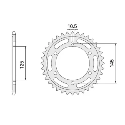 Cht Zębatka Tylna 865 43 Yamaha Fz 750 (865-43) Cht Zębatka Tylna 865 43 Yamaha Fz 750 (865-43)