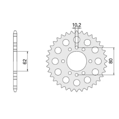 Cht Zębatka Tylna 843 49 Yamaha Dt 80 Lc (843-49) Cht Zębatka Tylna 843 49 Yamaha Dt 80 Lc (843-49)