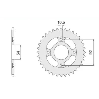 Cht Zębatka Tylna 835 46 Yamaha Tzr (A4140835460) Rd 125 , Sr 125 Cht Zębatka Tylna 835 46 Yamaha Tzr (A4140835460) Rd 125 , Sr 125