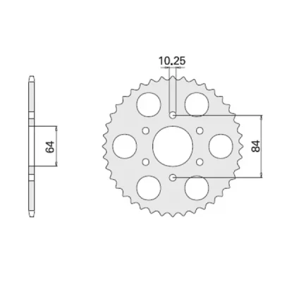 Cht Zębatka Tylna 814 44 (814-44) Suzuki Gsx 400 E '81-'83 Cht Zębatka Tylna 814 44 (814-44) Suzuki Gsx 400 E '81-'83