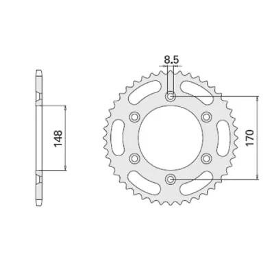 Cht Zębatka Tylna 804 42 (828-42) (Jtr828.42) Suzuki Dr 600/650/800 '88-'95 Cht Zębatka Tylna 804 42 (828-42) (Jtr828.42) Suzuki Dr 600/650/800 '88-'95