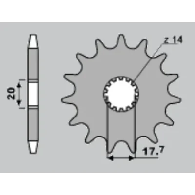Cht Zębatka Przednia 577 13 Yamaha Yz 85 '02-'15 (Jtf558.13)* (Łańc. 428)