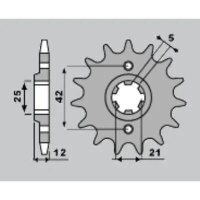 Cht Zębatka Przednia 571 16 Yamaha Xj 600 84-91 (571-16) (Jtf571.16)
