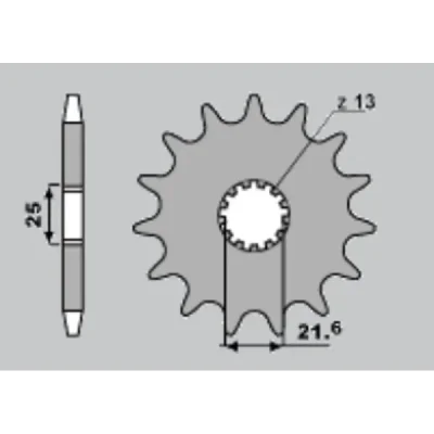 Cht Zębatka Przednia 564 16 Suzuki Gsr 600 / Gsxr 600/750, Tdm 850`91-01 (Jtf520.16)