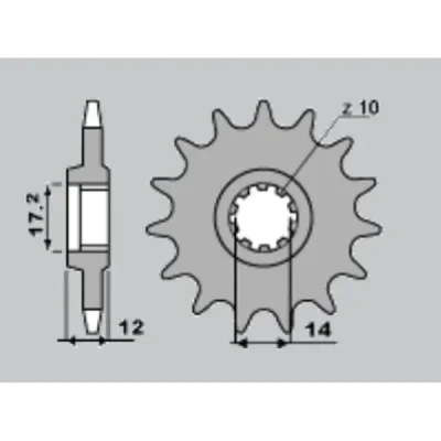 Cht Zębatka Przednia 553 12 Gilera 50 91-96 (4052-12) (Łańc.420)
