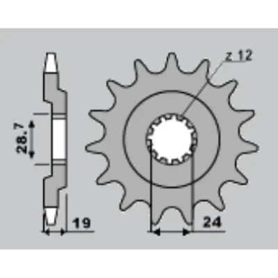 Cht Zębatka Przednia 529 15 Kawasaki Zx 10 88-90 (526-15) (Łańc.532) Cht Zębatka Przednia 529 15 Kawasaki Zx 10 88-90 (526-15) (Łańc.532)