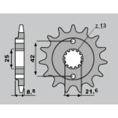 Cht Zębatka Przednia 525 16 Kawasaki Gpz 500S '87-'05, Kle 500 '91-'96 Cht Zębatka Przednia 525 16 Kawasaki Gpz 500S '87-'05, Kle 500 '91-'96