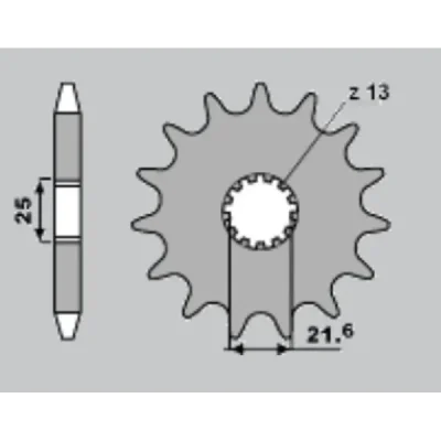 Cht Zębatka Przednia 518 13 Kawasaki Kz/Gpz 650/750 (518-13) (Jtf518.13)