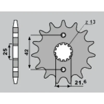 Cht Zębatka Przednia 513 16 Zkawasaki Zzr 600, Zxr 750 (A4250513160)