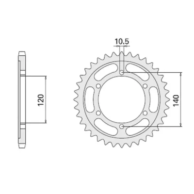 Cht Zębatka Tylna 498 38 (499-38) (Jtr499.38) Suzuki Gsxr 750/1300 Tl 1000R/S ,Kawasaki Vn 800 Vulcan, Zzr 600 Cht Zębatka Tylna 498 38 (499-38) (Jtr499.38) Suzuki Gsxr 750/1300 Tl 1000R/S ,Kawasaki Vn 800 Vulcan, Zzr 600