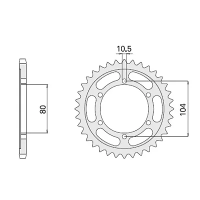 Cht Zębatka Tylna 488 42 (488-42) Kawasaki Zx 10R (Mod. 530)