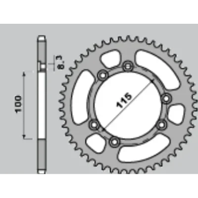 Cht Zębatka Tylna Aluminiowa T7075 (Ergal) 4423 51 Beta 50Rr, Supermotard, Fantic Caballero (Łańc. 420) Srebrny Cht Zębatka Tylna Aluminiowa T7075 (Ergal) 4423 51 Beta 50Rr, Supermotard, Fantic Caballero (Łańc. 420) Srebrny