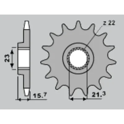 Cht Zębatka Przednia 441/14Z. Yamaha Xt 600 '89-'98, Xtz 660 '91-'98 (-1)
