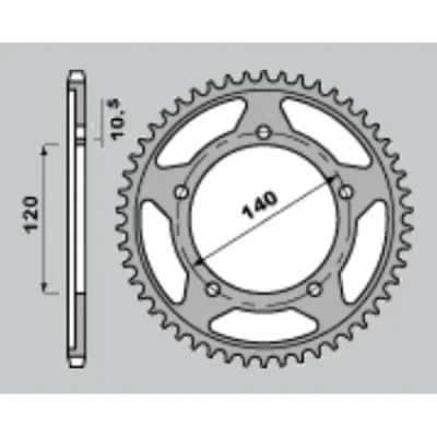 Cht Zębatka Tylna 4398 42 Thf Suzuki Gsxr 1000 '00-'05, Dl 1000 '02-'06 (A4152061423)