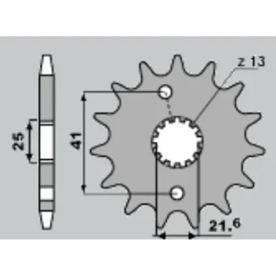 Cht Zębatka Przednia 438 14 (A4250436140) Suzuki Dr 650 Cht Zębatka Przednia 438 14 (A4250436140) Suzuki Dr 650