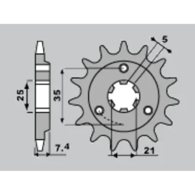 Cht Zębatka Przednia 437 15 Suzuki Dr 600/650 (437-15) (Jtf437.15)