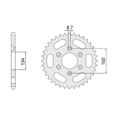 Cht Zębatka Tylna 4350 52 (459-52) Honda Cb 500 (94-03), Cb 750 (92-03) (Jtr1332.52) (Łańc. 525)