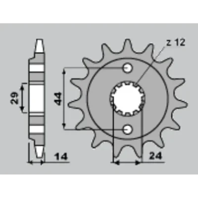 Cht Zębatka Przednia 348 15 Honda Xrv750 90-03 (A4240314150)