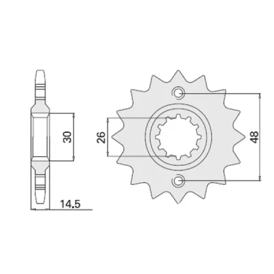 Cht Zębatka Przednia 339 17 Honda Cbr/Vfr/Cb/Vf