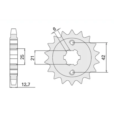 Cht Zębatka Przednia 288 17 Honda Cb550F/K 75-80 Cht Zębatka Przednia 288 17 Honda Cb550F/K 75-80
