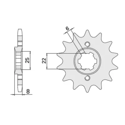 Cht Zębatka Przednia 281 14 Honda Xr 600R '85-'90 Cht Zębatka Przednia 281 14 Honda Xr 600R '85-'90