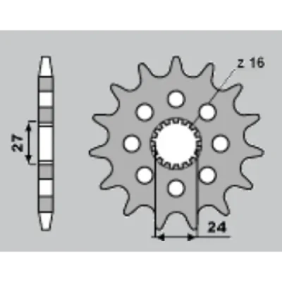 Cht Zębatka Przednia 2190 16 Suzuki Gsxr 1000 '09-'13 (-1) Cht Zębatka Przednia 2190 16 Suzuki Gsxr 1000 '09-'13 (-1)