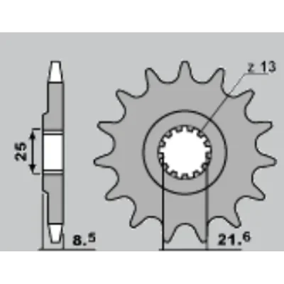 Cht Zębatka Przednia 2137 14 Kawasaki Z1000 '07-'15, Zx10R (-1) Cht Zębatka Przednia 2137 14 Kawasaki Z1000 '07-'15, Zx10R (-1)