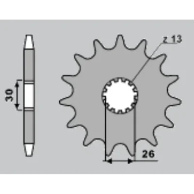 Zębatka przednia Triumph Boneville/America/Speedmaster/Scrambler 16T CHT Zębatka przednia Triumph Boneville/America/Speedmaster/Scrambler 16T CHT