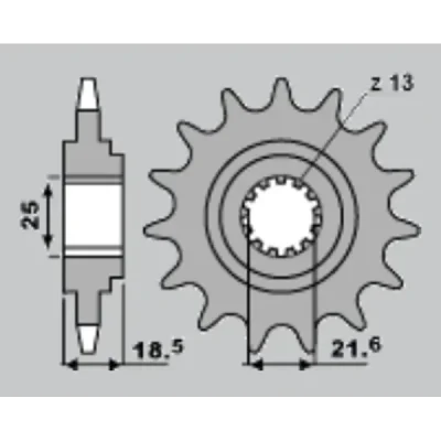 Cht Zębatka Przednia 2119 14 (A4254065141) Kawasaki Z750/Z800 Cht Zębatka Przednia 2119 14 (A4254065141) Kawasaki Z750/Z800