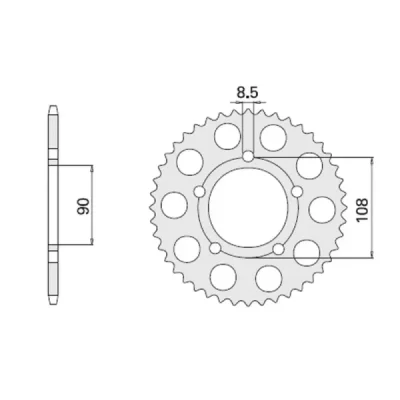 Cht Zębatka Tylna 1022 38 (1022-38) Ducati 500/600 Pantah`81-82, Paso 750`87 Cht Zębatka Tylna 1022 38 (1022-38) Ducati 500/600 Pantah`81-82, Paso 750`87
