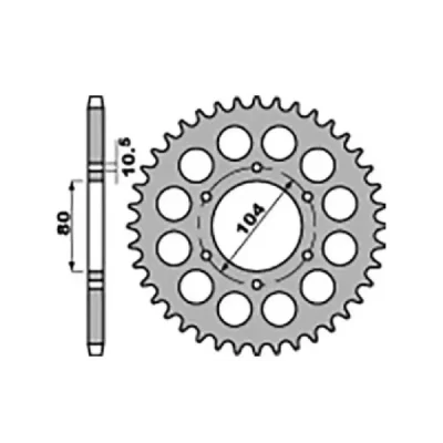 Zębatka tylna JR 501 32z rozmiar 630 Kawasaki Z 750 C 80-87 GPZ 1100 81-85 (50132JRS) Zębatka tylna JR 501 32z rozmiar 630 Kawasaki Z 750 C 80-87 GPZ 1100 81-85 (50132JRS)