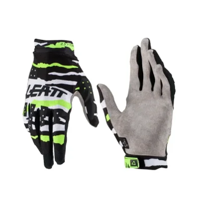 Leatt Rękawice Moto 2.5 X-Flow Glove Tiger Czarny/Biały/Zielony Fluo L