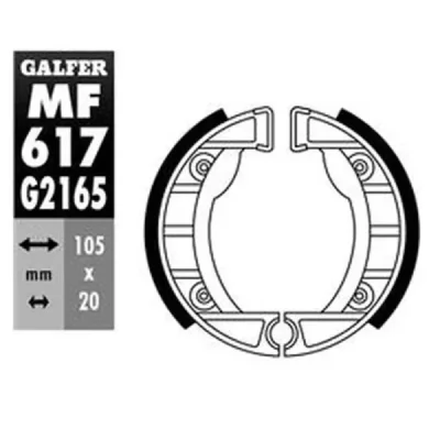 Szczęki hamulcowe Galfer przód Piaggio Vespino 50 80- Zip 50 92 (MF617G2165) Szczęki hamulcowe Galfer przód Piaggio Vespino 50 80- Zip 50 92 (MF617G2165)