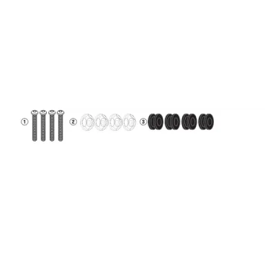 Mocowanie szyby Kappa  2153DTK Yamaha N-MAX 125 155 21- (D2153KITK)