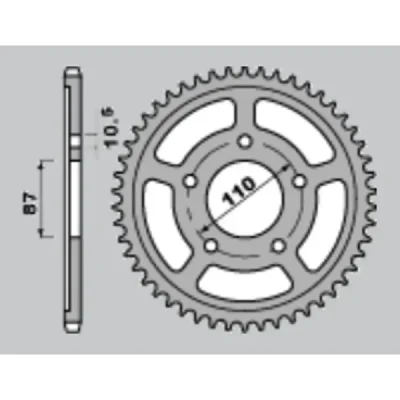 Zębatka tylna JR 828 47z (JTR807.47) (82847JR)