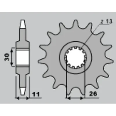 Zębatka przednia JR 579 14z (JTF579.14) (57914JR) Zębatka przednia JR 579 14z (JTF579.14) (57914JR)
