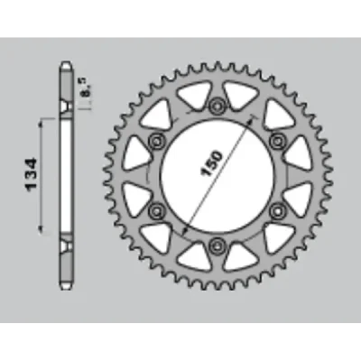 Zębatka tylna JR 1489 42z(JTR460.42) (48942JRS) Zębatka tylna JR 1489 42z(JTR460.42) (48942JRS)