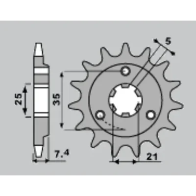 Jr Zębatka Przednia 437 15 Suzuki Dr 600/650 (Jtf437.15) Jr Zębatka Przednia 437 15 Suzuki Dr 600/650 (Jtf437.15)