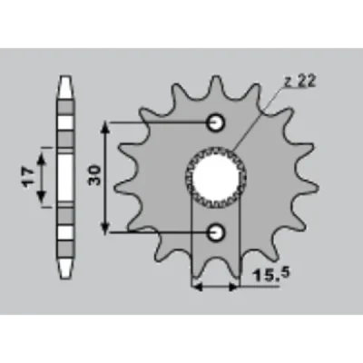 Zębatka przednia JR 332 14z (JTF1256.14) (33214JR) Zębatka przednia JR 332 14z (JTF1256.14) (33214JR)
