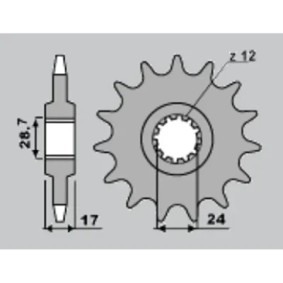 Zębatka przednia JR 295 14z (JTF295.14) (29514JR)