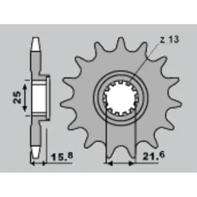 Zębatka przednia JR 2093 14z (JTF1535.14) (209314JR)