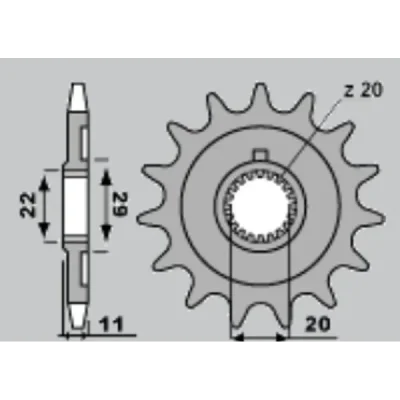Grosskopf Zębatka Przednia 2275 14 Sherco 125 Se-R '18-21, 250 Se F/Se F-R '14-20, 300 Se F '14-20 (Łańc. 520) (Wieloklin 20 Z.) Grosskopf Zębatka Przednia 2275 14 Sherco 125 Se-R '18-21, 250 Se F/Se F-R '14-20, 300 Se F '14-20 (Łańc. 520) (Wieloklin 20 Z.)