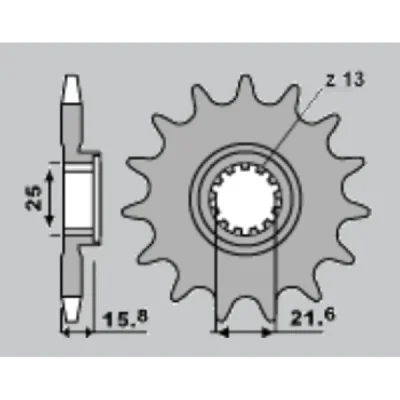 Grosskopf Zębatka Przednia 2093 14 Kawasaki Zx-6R '98-'06 (-1), Zx-6Rr '03-'06 (-1), Łańc. 525 Grosskopf Zębatka Przednia 2093 14 Kawasaki Zx-6R '98-'06 (-1), Zx-6Rr '03-'06 (-1), Łańc. 525