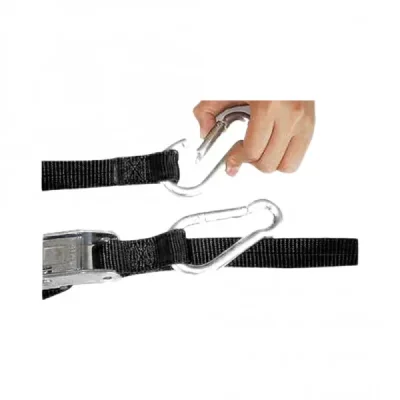 Pasy Tie Down Set do mocowania motocykla z karabińczykiem czarne - Booster Pasy Tie Down Set do mocowania motocykla z karabińczykiem czarne - Booster