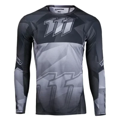 111 Racing Koszulka Moto 111.1 - Thunder Gray Czarny/Szary L 111 Racing Koszulka Moto 111.1 - Thunder Gray Czarny/Szary L