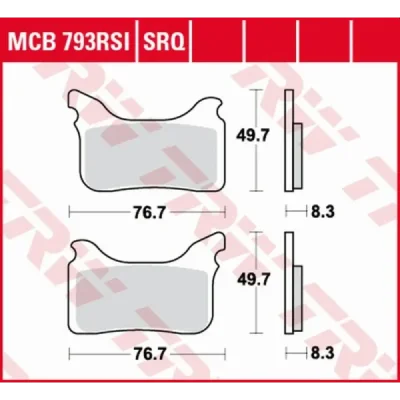Klocki hamulcowe TRW MCB793TRQAlternatywnie: 7321542 Klocki hamulcowe TRW MCB793TRQAlternatywnie: 7321542