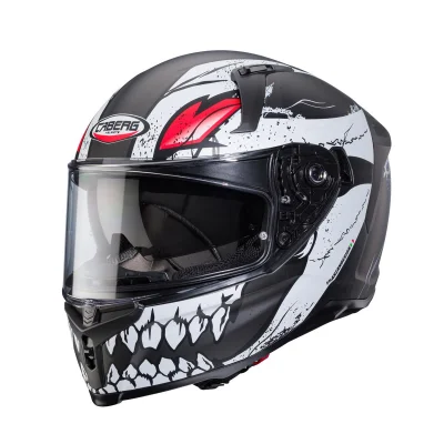 Kask integralny Avalon X Punk szary mat/biały/czerwony S - Caberg Kask integralny Avalon X Punk szary mat/biały/czerwony S - Caberg