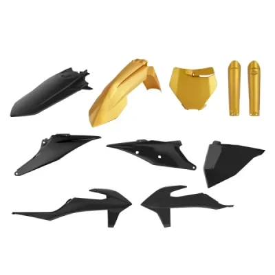 Zestaw plastików Body Kit Polisport złoty czarny (91052) Zestaw plastików Body Kit Polisport złoty czarny (91052)