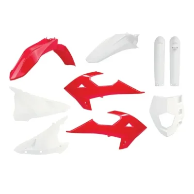 Zestaw plastików Body Kit Polisport Gas Gas EC 250 300 18-20 Rieju MR 250 300 21 OEM czerwony biały (91030)