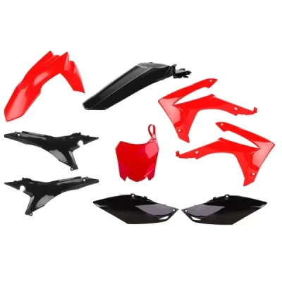 Zestaw plastików Body Kit Polisport czerwono czarny (90832) Zestaw plastików Body Kit Polisport czerwono czarny (90832)